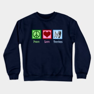 Peace Love Cairn Terriers Crewneck Sweatshirt